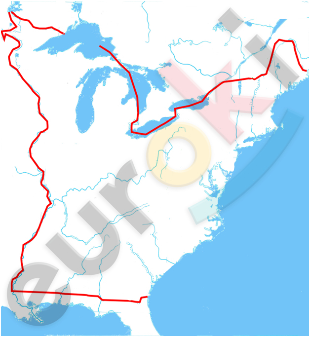 A map of the united states Description automatically generated